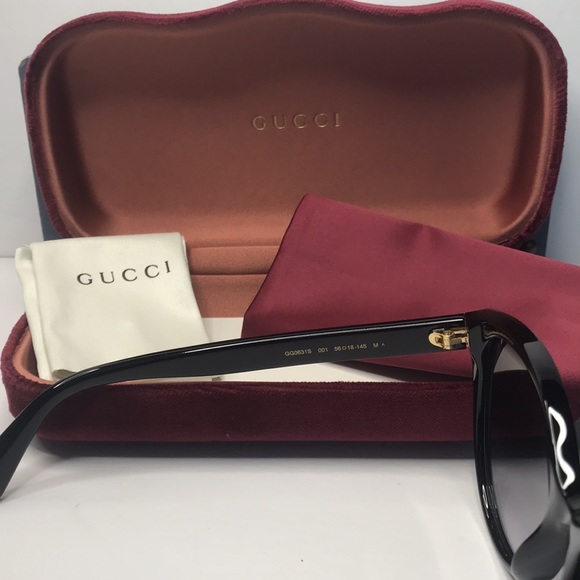 New🔥🔥 - GUCCI GG0631S ROUNDED MARMONT LOGO SUNGLASSES IN BLACK - Picture 12 of 15